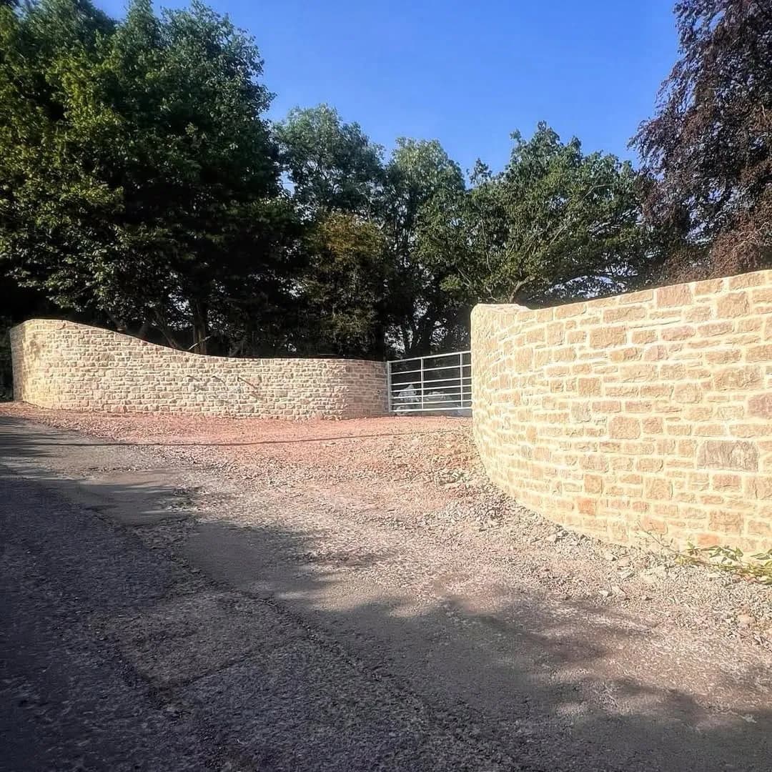 The finished curved entrance walls, from the customer, Aston Ingham