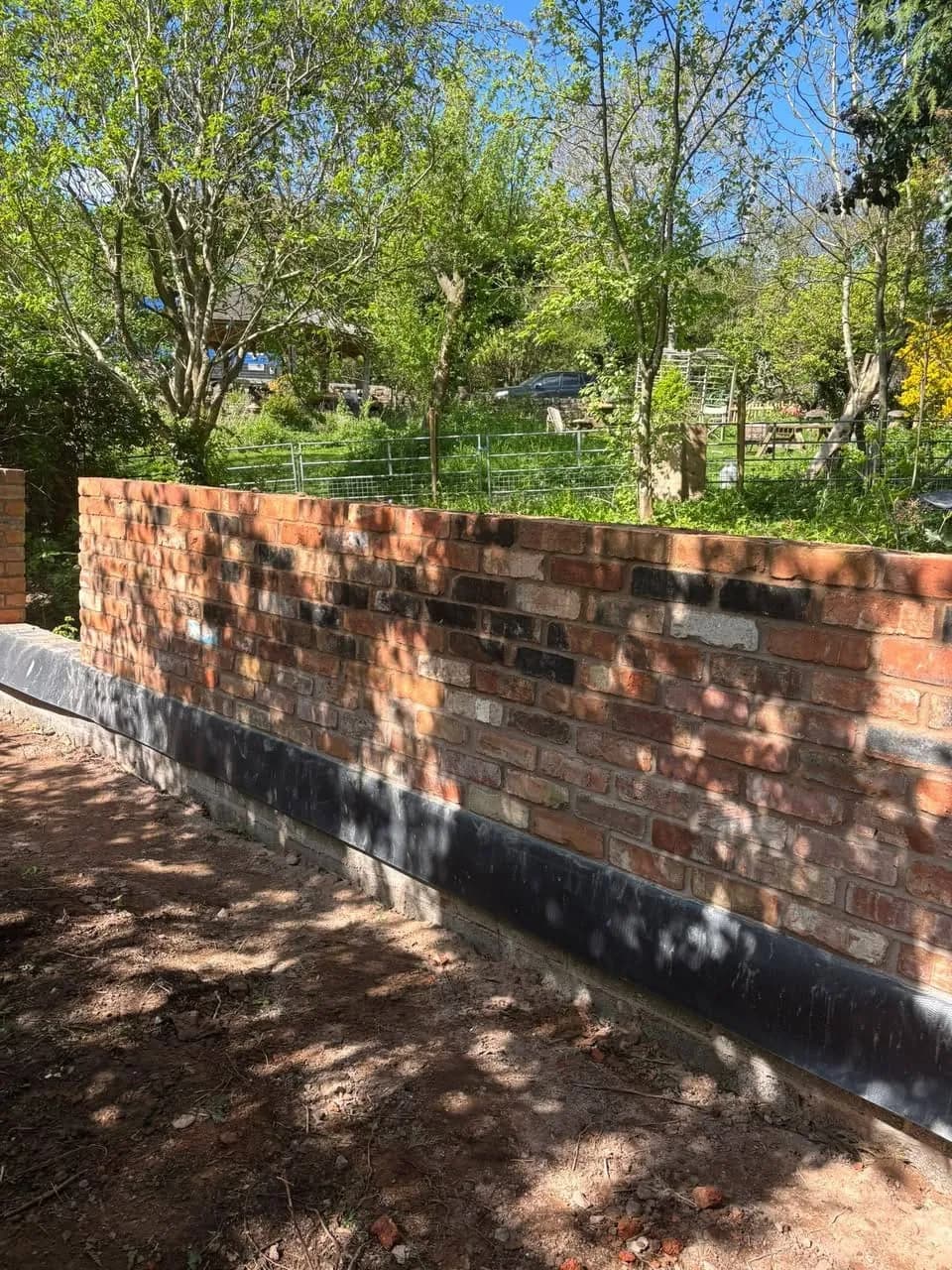 The reclaimed brick workshop walls, Forest of Dean